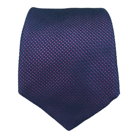 FABRIC FRONTLINE Blue Geometric Silk Tie ITALY 60